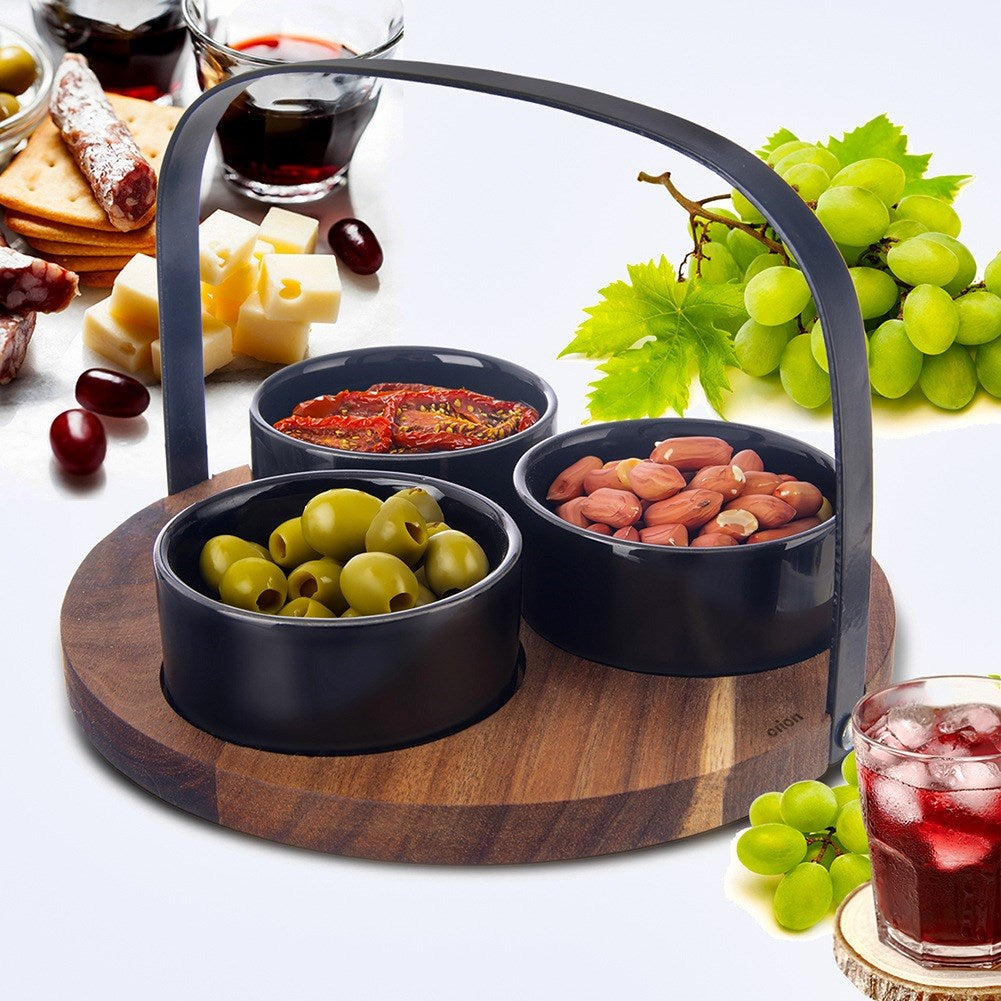Ceramic snack bowls BLACK 130 ml 4 pcs.