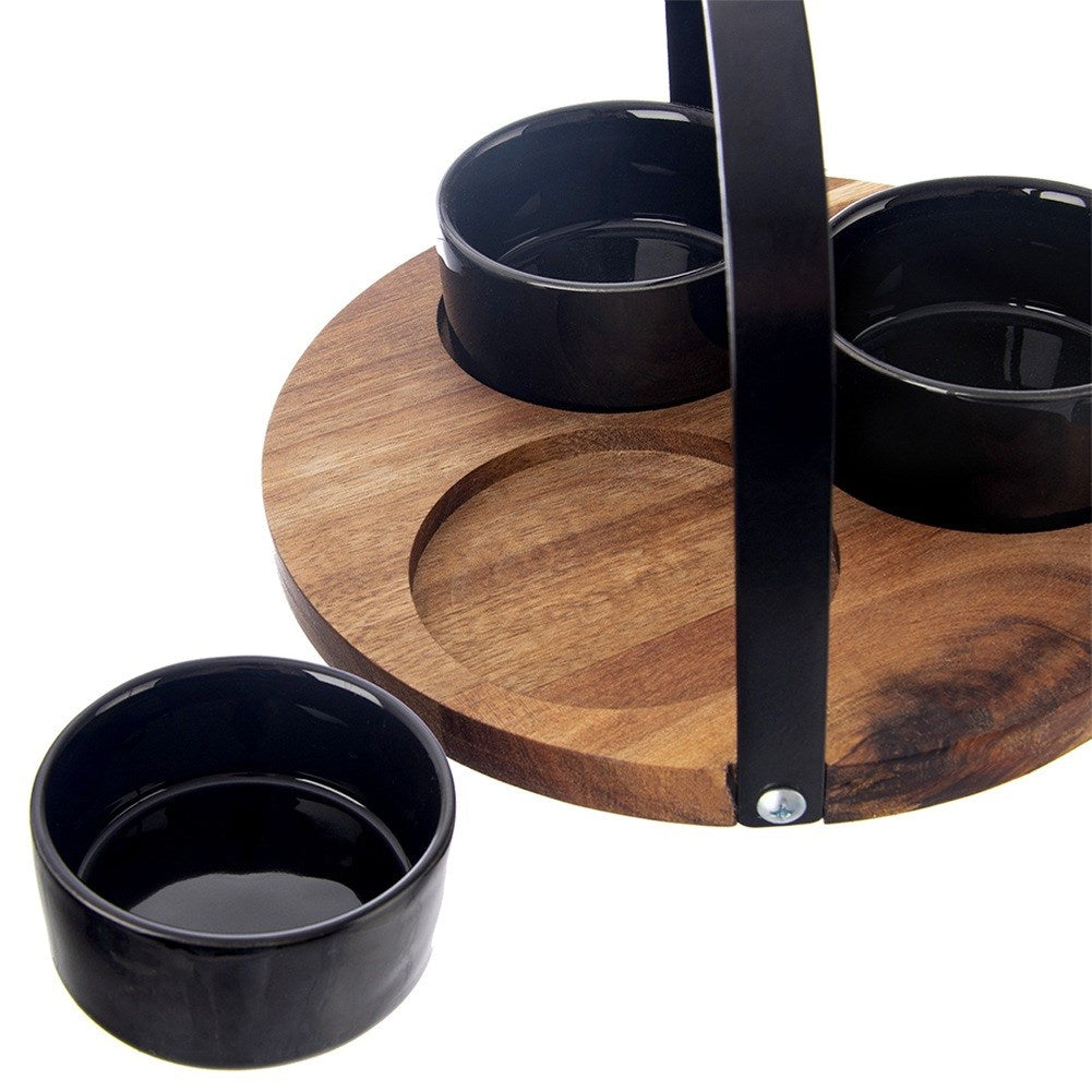 Ceramic snack bowls BLACK 130 ml 4 pcs.