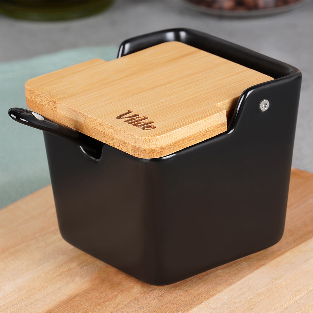 Ceramic sugar bowl black 250 ml