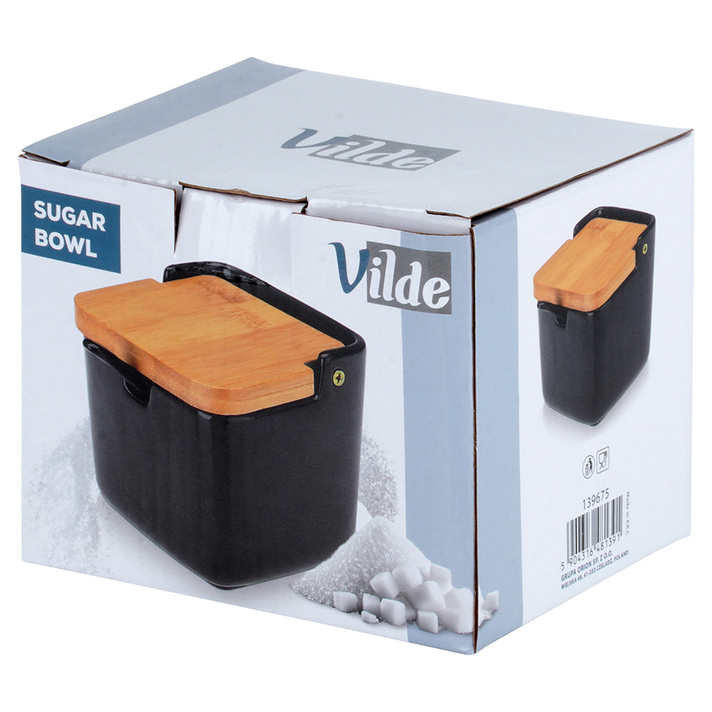 Ceramic sugar bowl black 250 ml