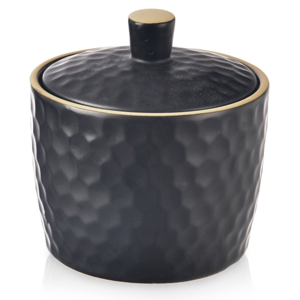 Ceramic sugar bowl black TEA TIME 320 ml