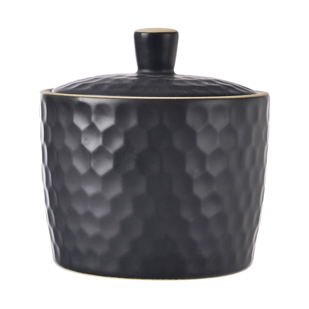 Ceramic sugar bowl black TEA TIME 320 ml