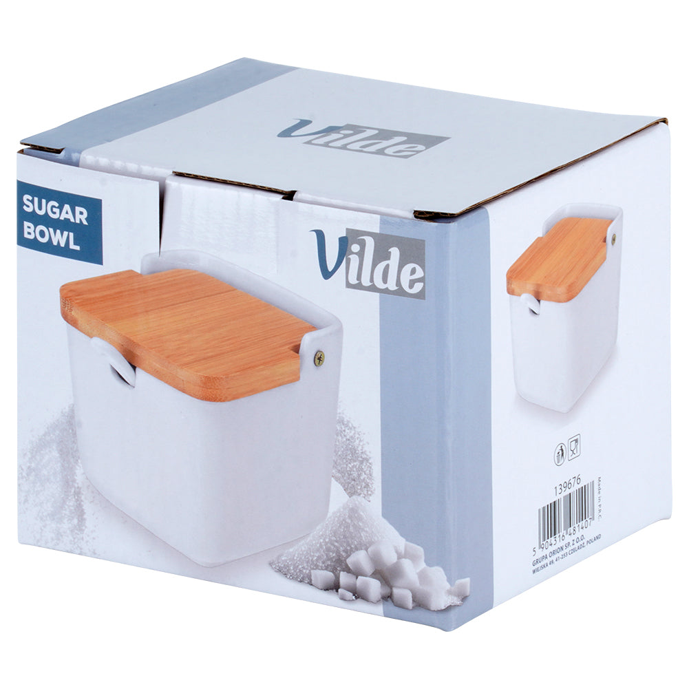 Ceramic sugar bowl white 250 ml