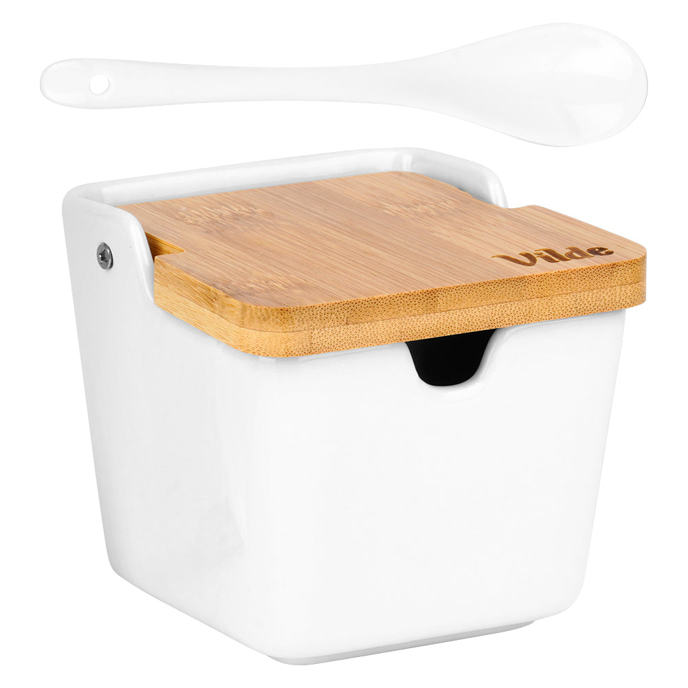 Ceramic sugar bowl white 250 ml