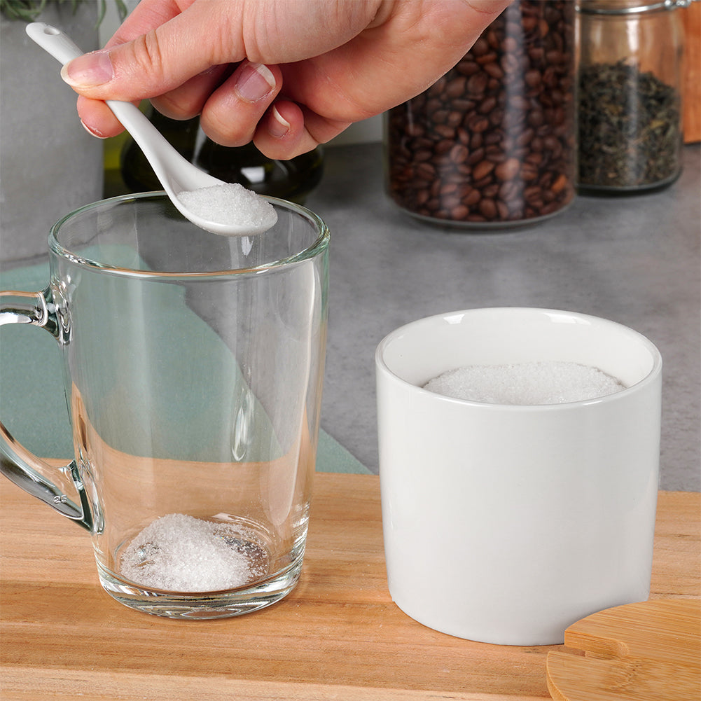 Ceramic sugar bowl white
