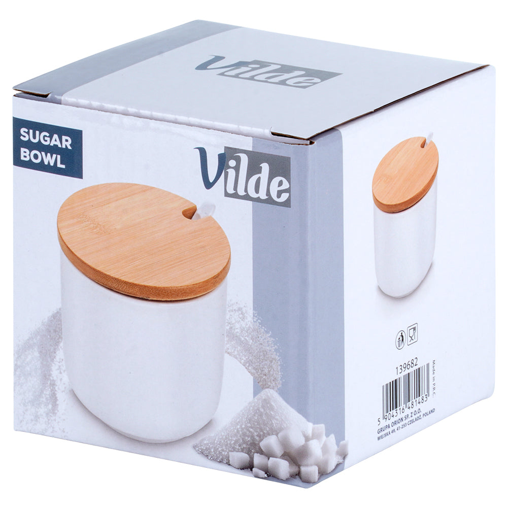 Ceramic sugar bowl white
