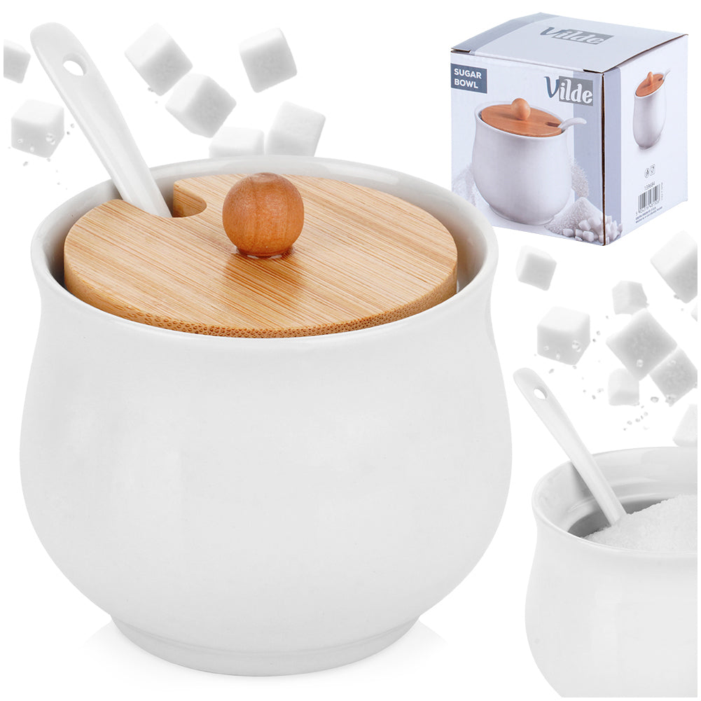 Ceramic sugar bowl white