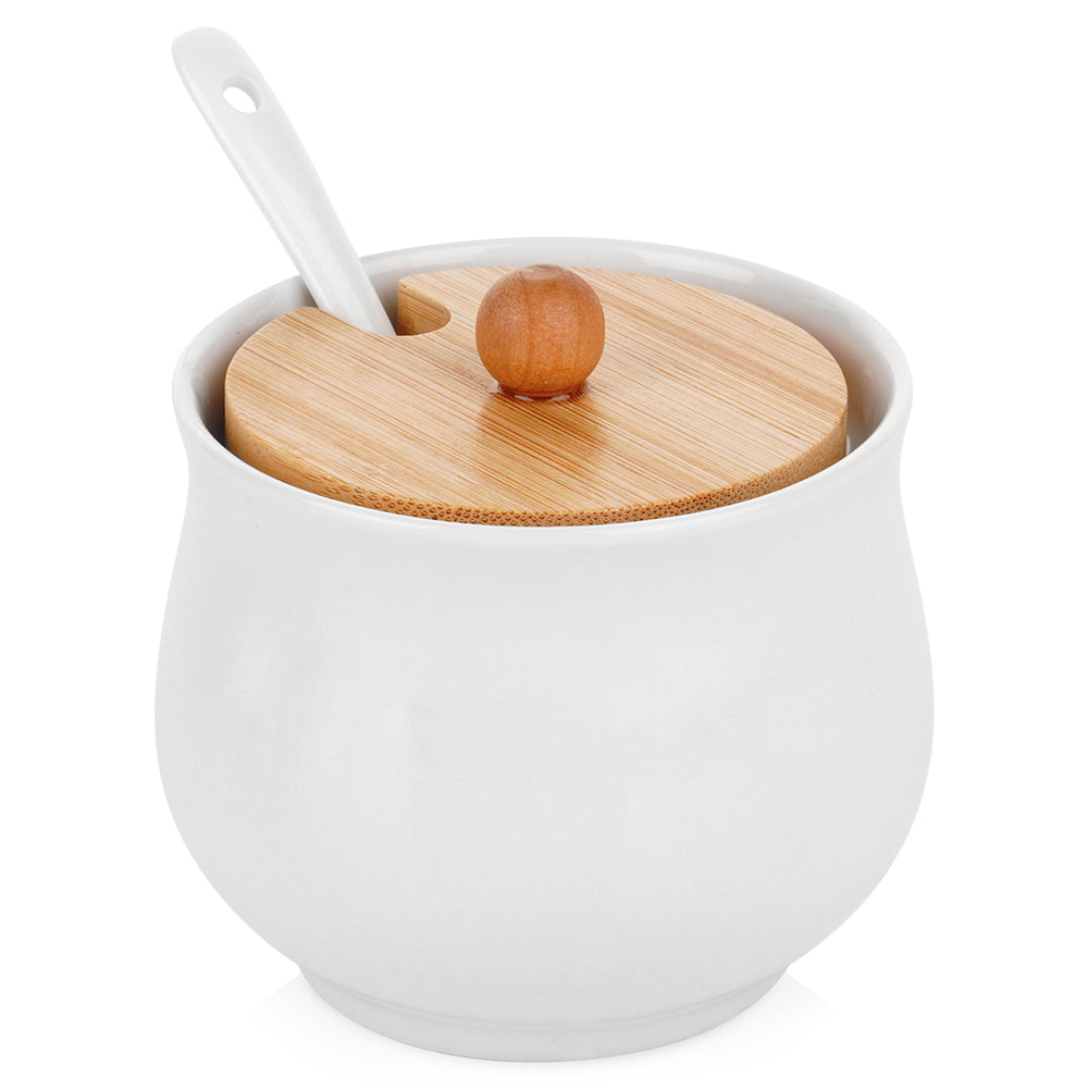 Ceramic sugar bowl white
