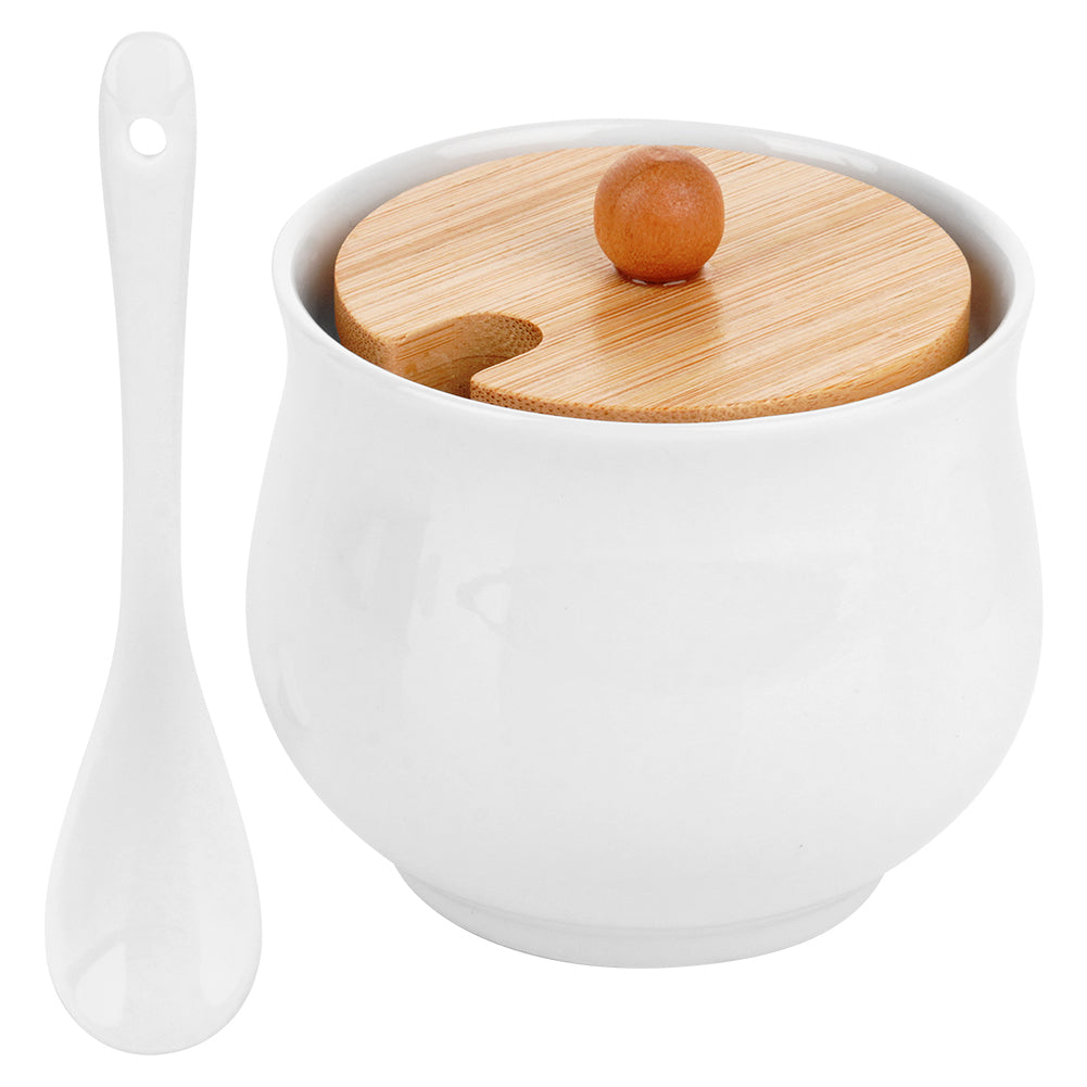 Ceramic sugar bowl white