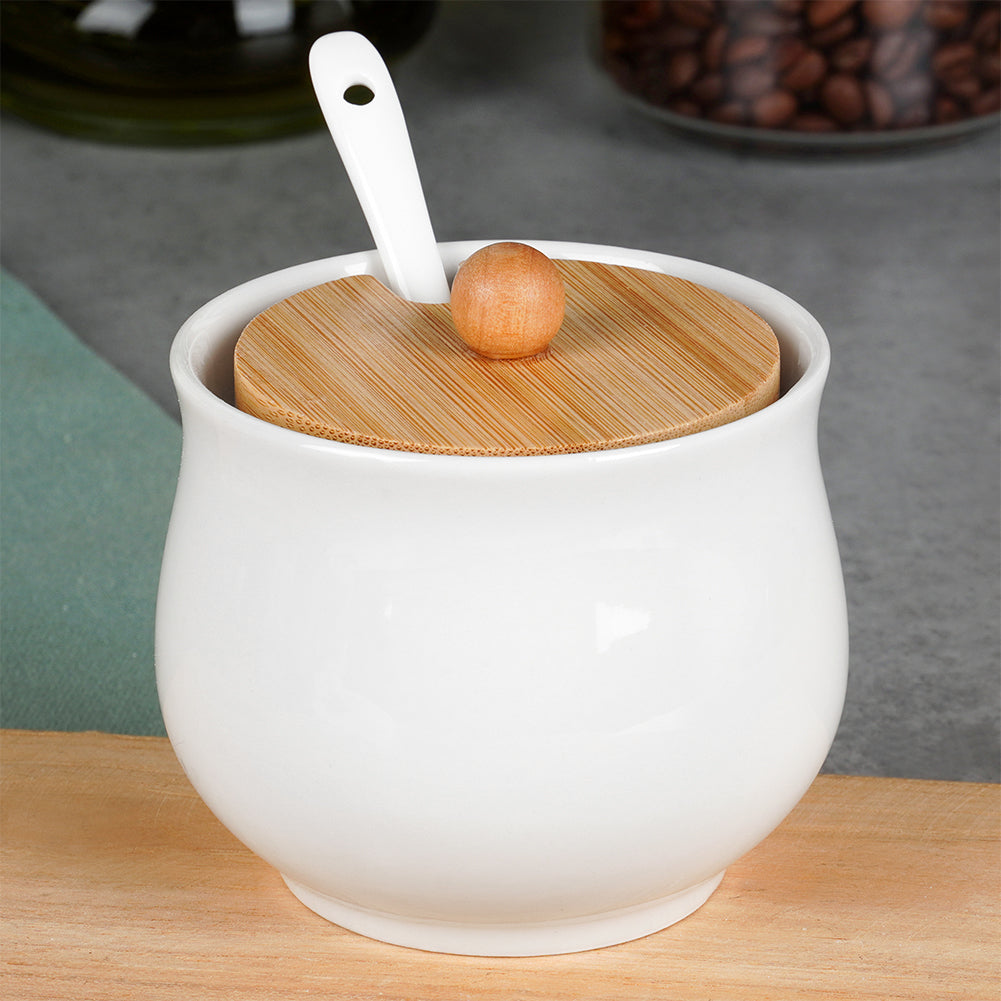 Ceramic sugar bowl white