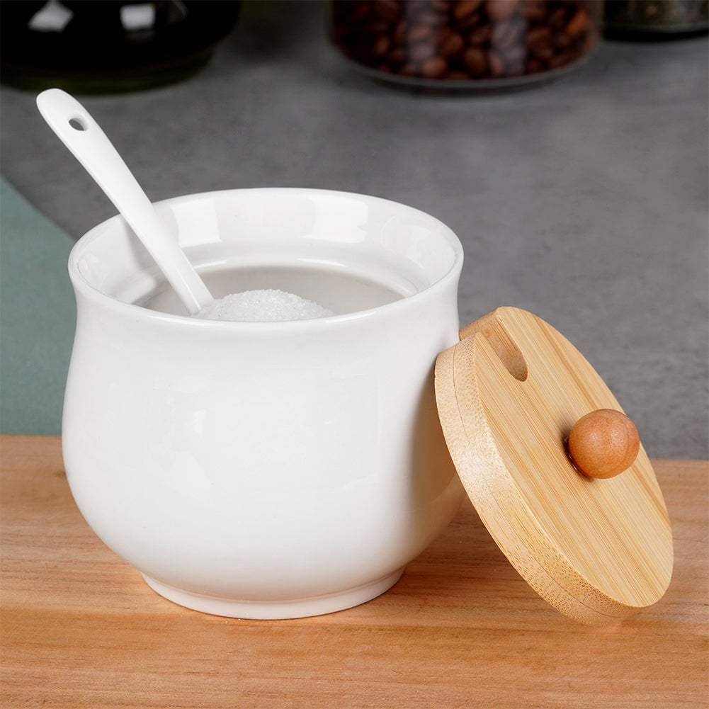 Ceramic sugar bowl white