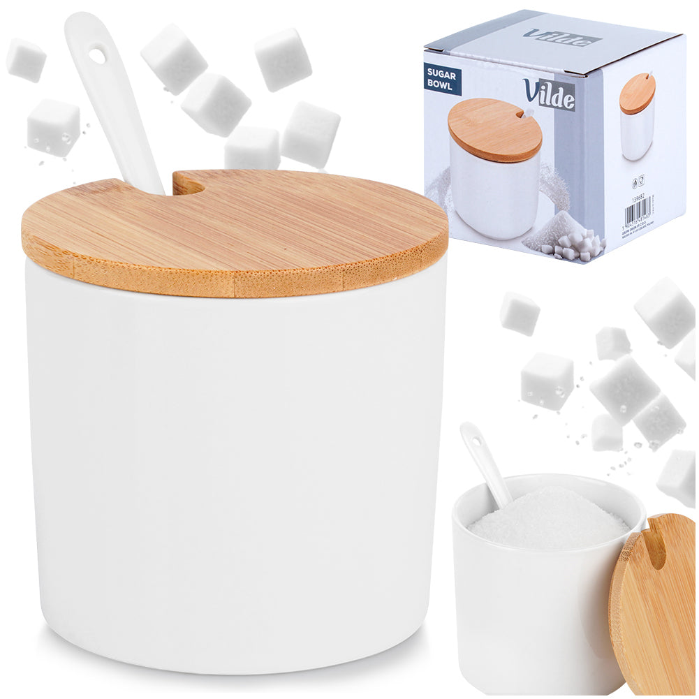 Ceramic sugar bowl white