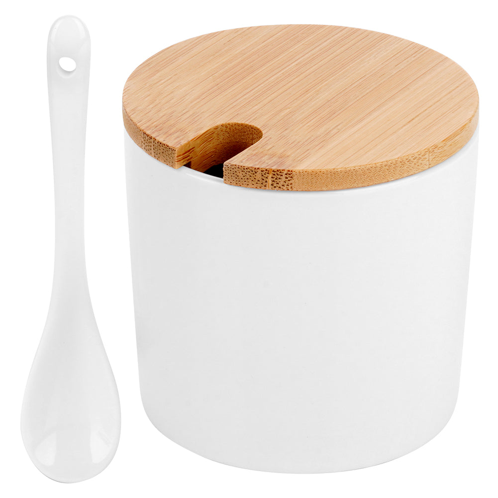 Ceramic sugar bowl white