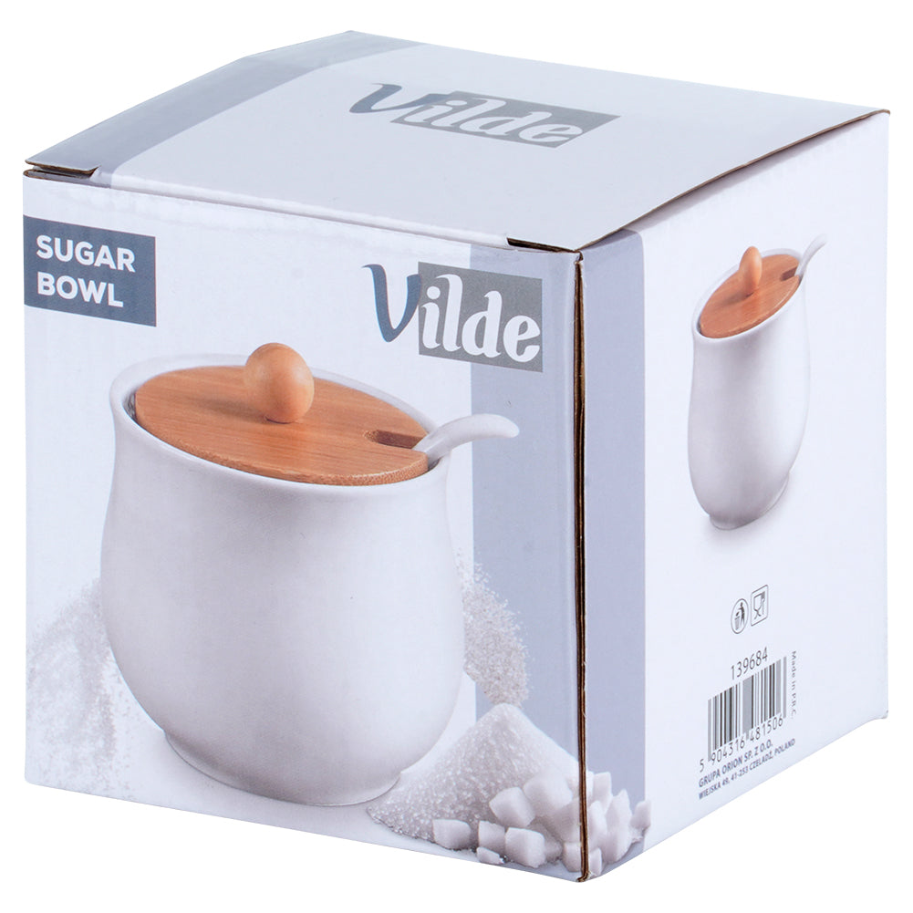 Ceramic sugar bowl white