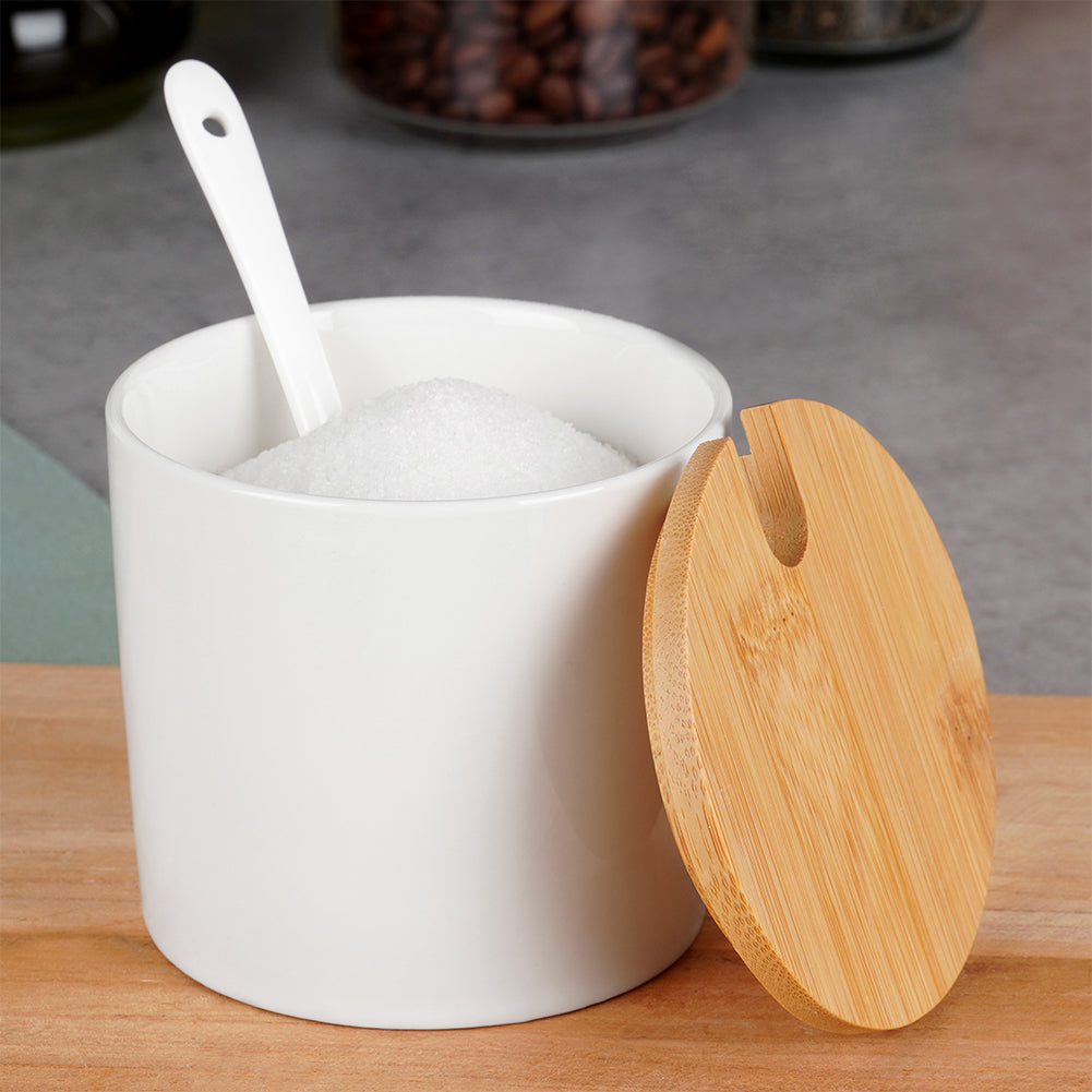 Ceramic sugar bowl white
