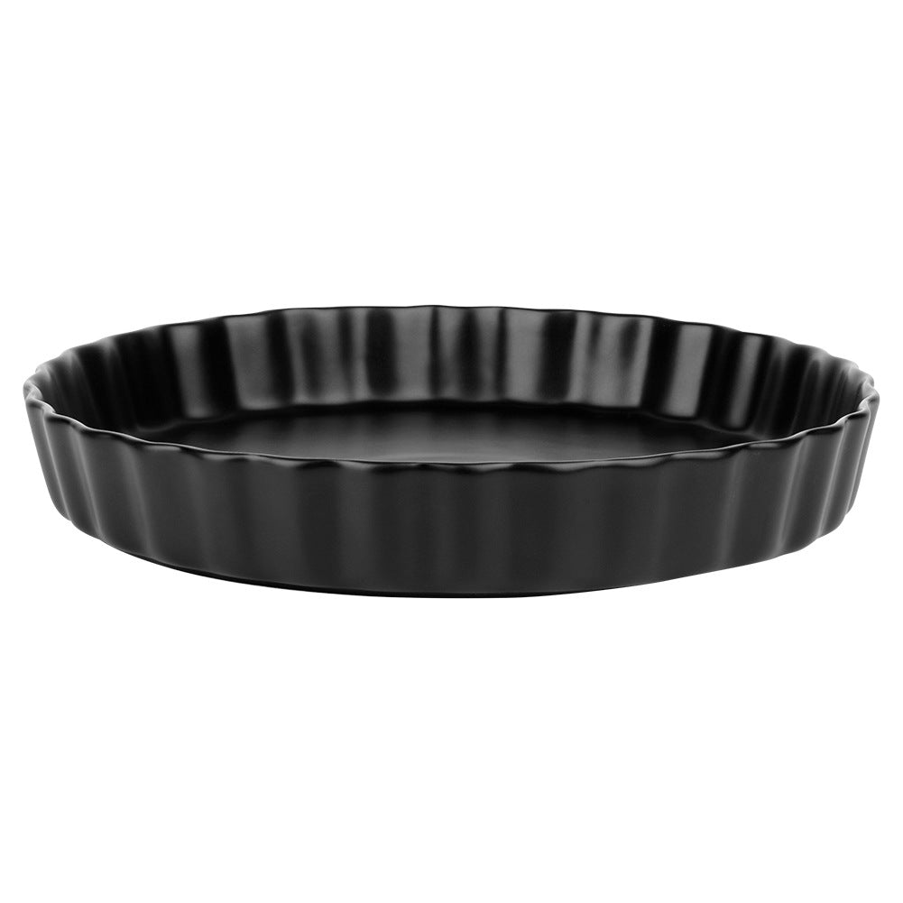 Ceramic tart pan, black, 24.5 cm