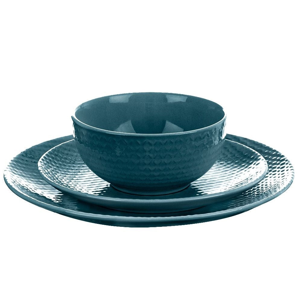 Ceramic vessels with modern relief design in trendy colors
