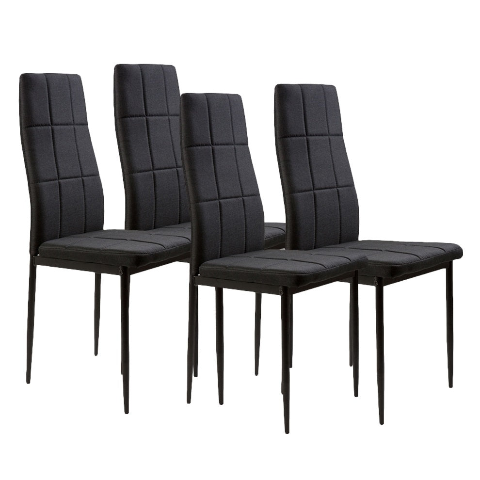 Chair set of 4 chairs for the dining room, black ModernHome