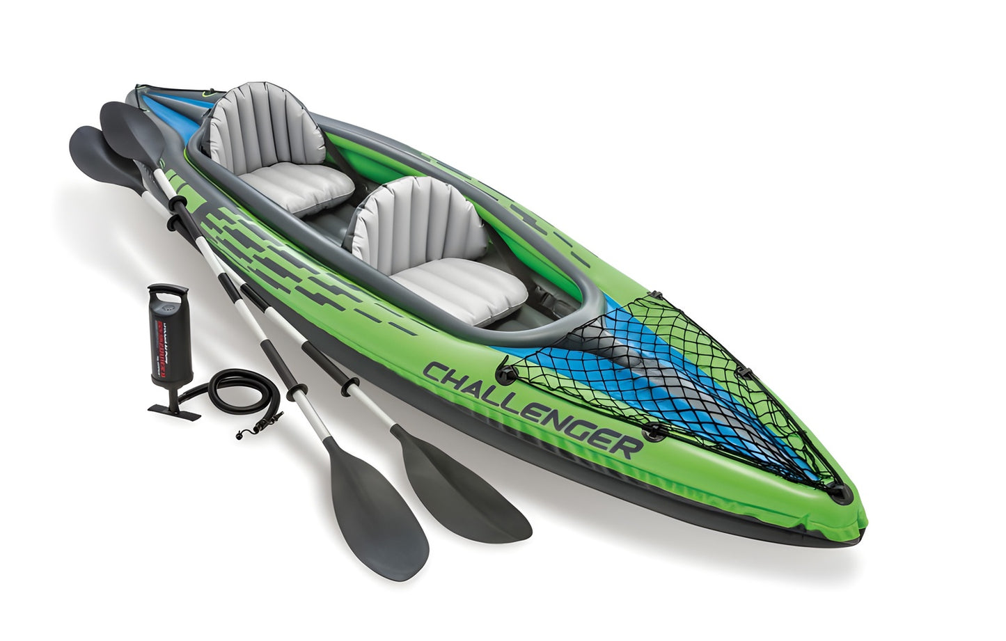 Challenger K2 inflatable kayak for 2 people, oars, pump, cover, INTEX 68306