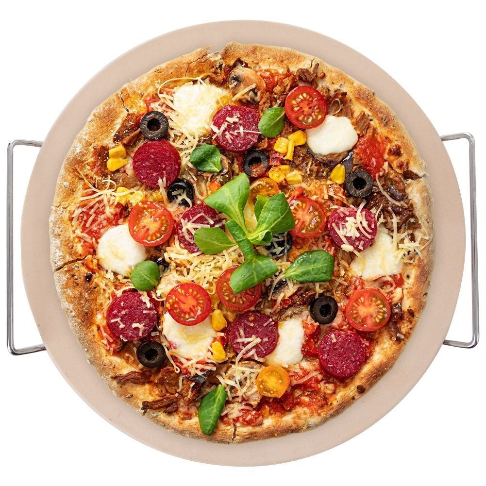 Chamotte pizza stone for crispy and evenly baked pizza