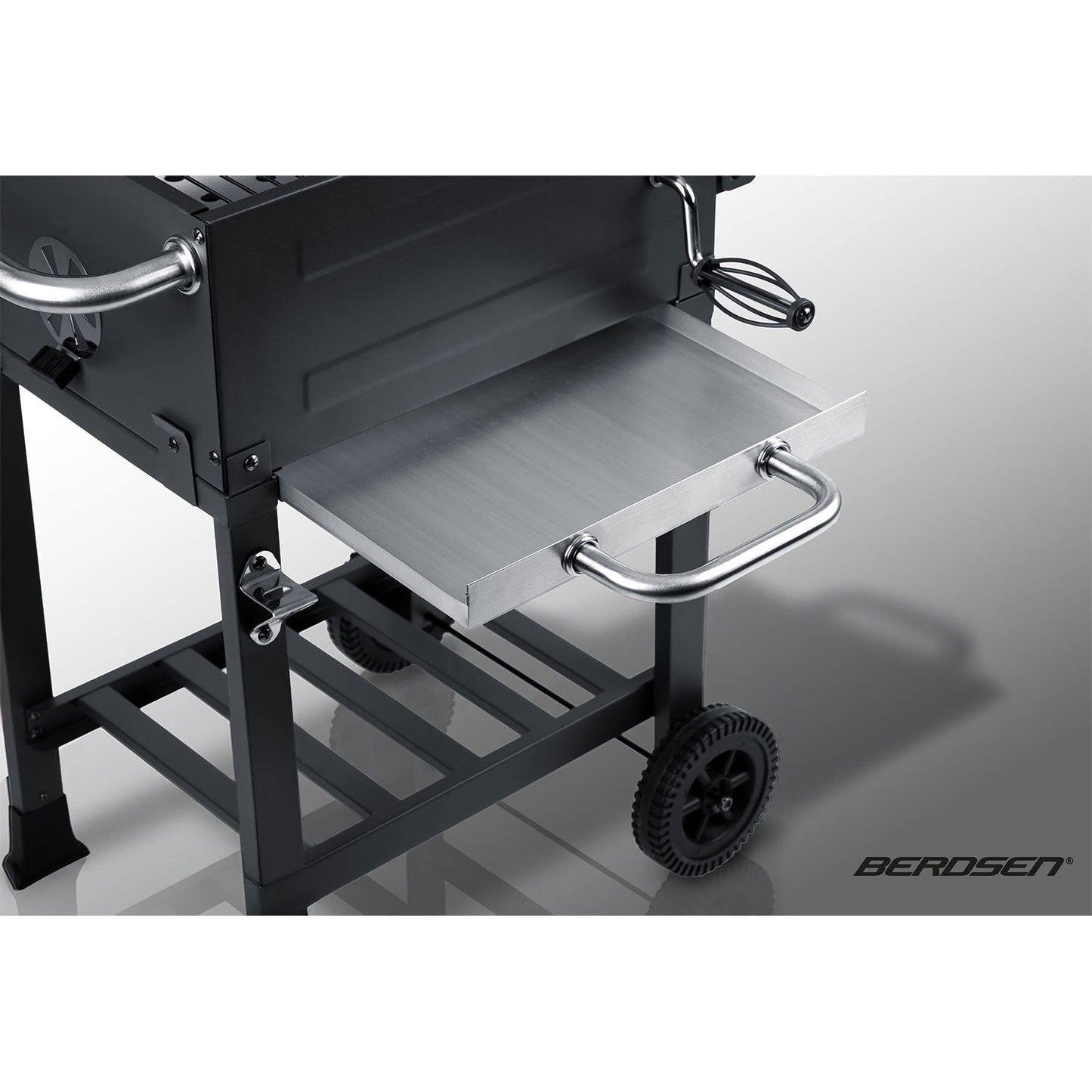 Charcoal Grill with Thermometer and Adjustable Grate