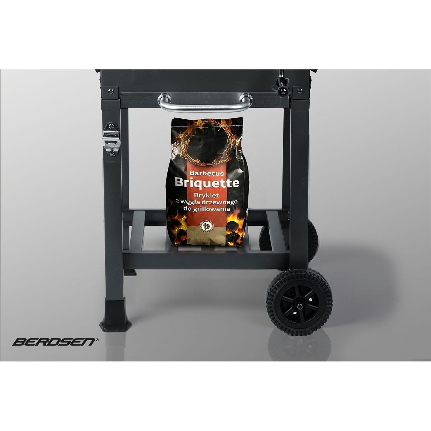 Charcoal Grill with Thermometer and Adjustable Grate