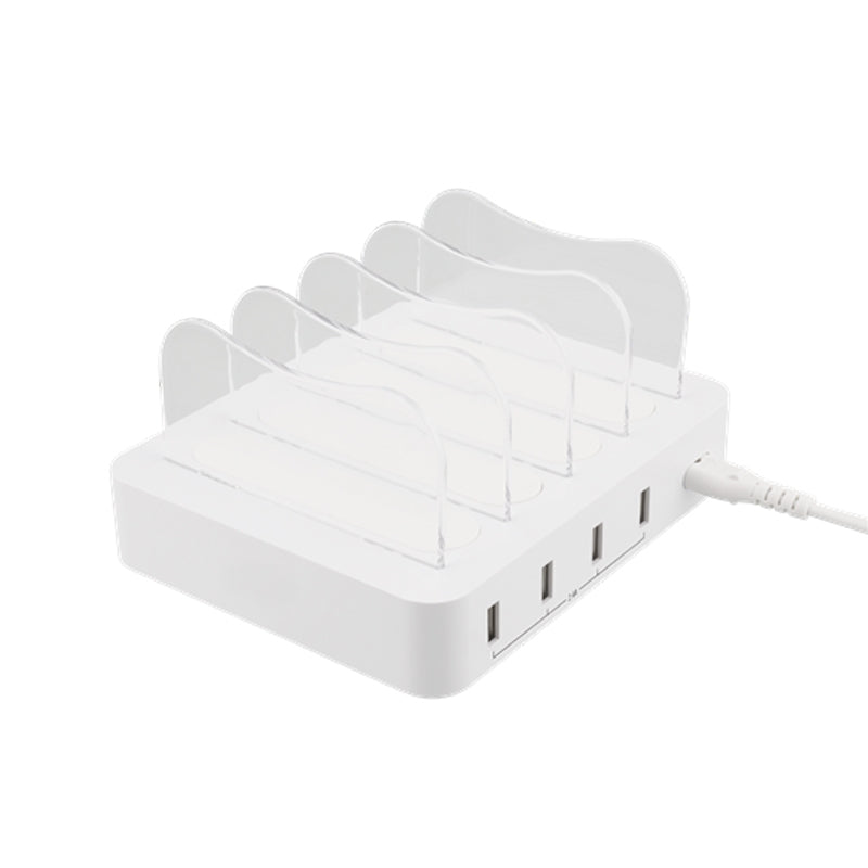 Charging Station 4xUSB, 2.4A, 4.4A, 1.5m Cable - White