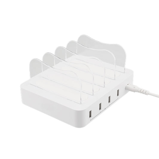 Charging Station 4xUSB, 2.4A, 4.4A, 1.5m Cable - White