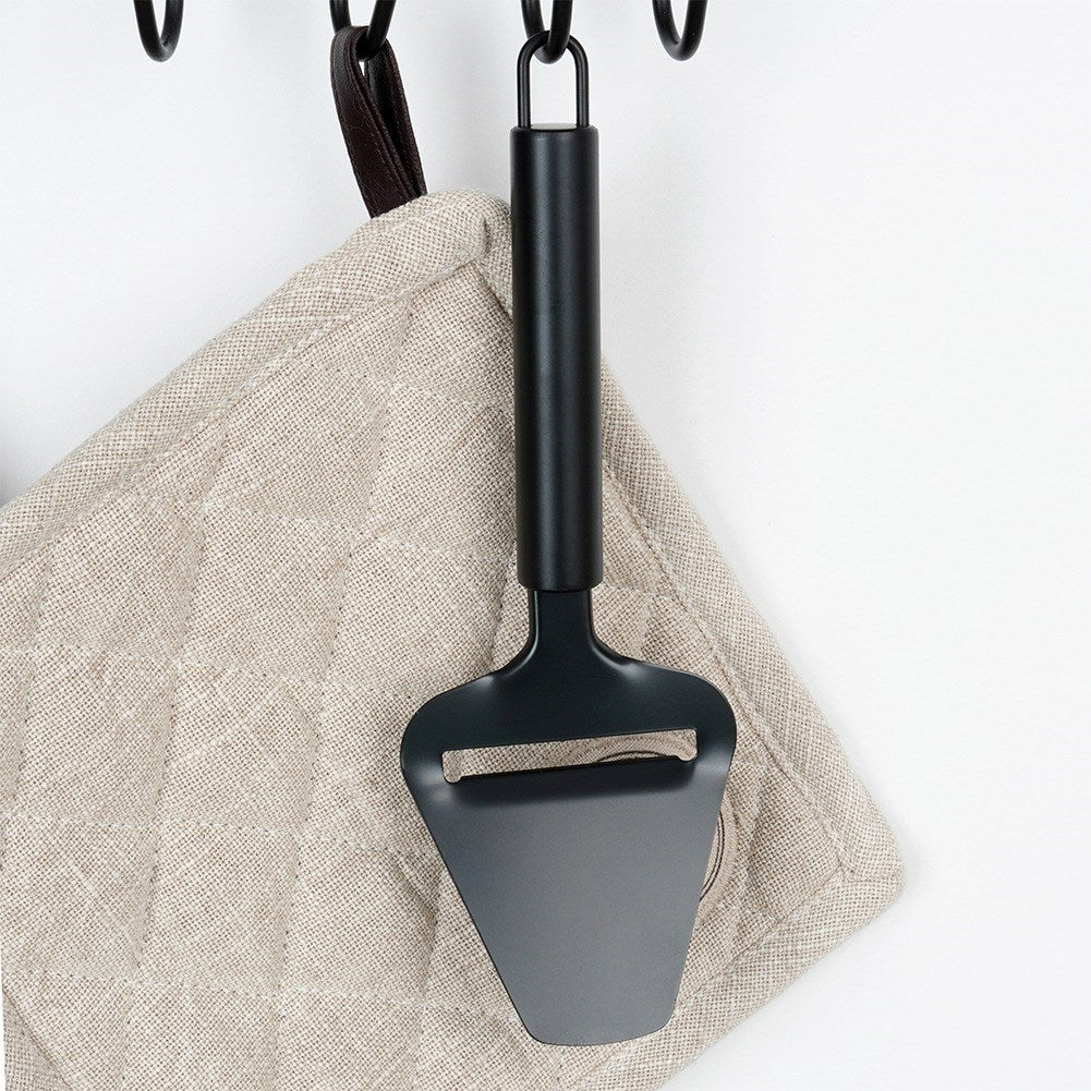 Cheese knife steel black 22 cm