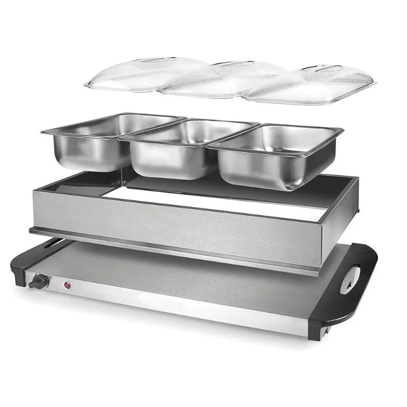 Cheffinger CF-BW300: 3.5 Quarts 2 in 1 Buffet Warmer + Hotplate