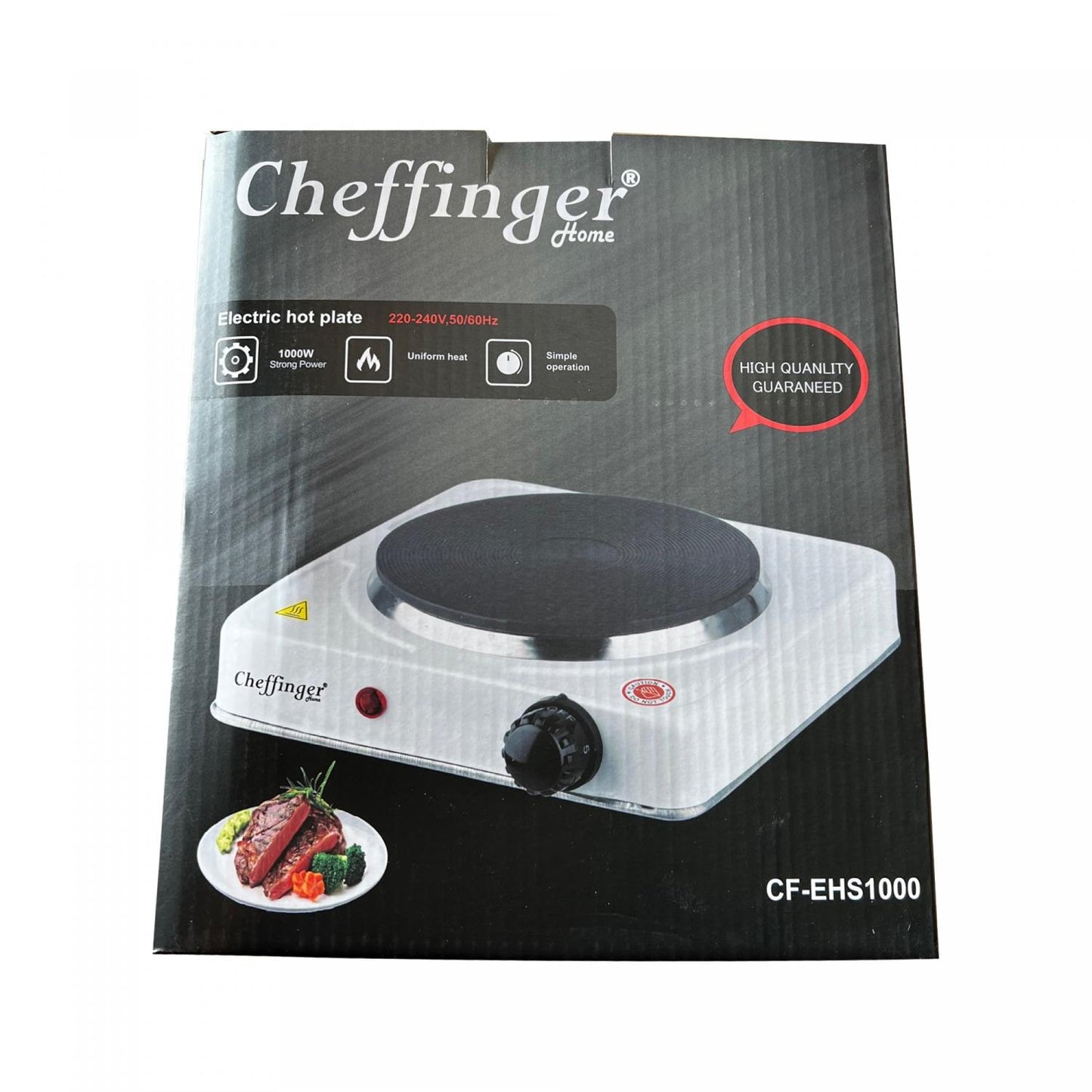 Cheffinger CF-EHS1000: 1000W Electric Hot Plate - Single