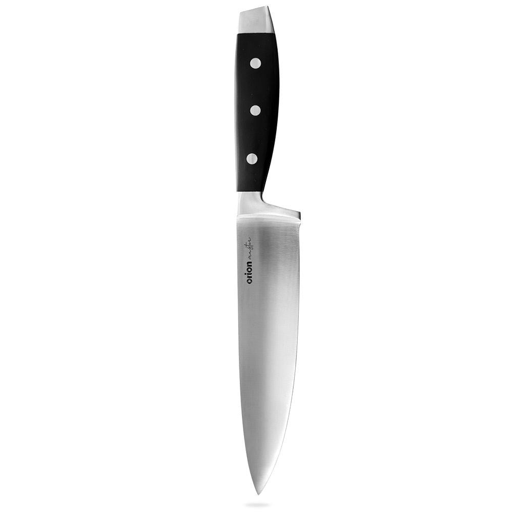 Chef's knife: Stainless steel, robust ABS handle, 3-point rivets