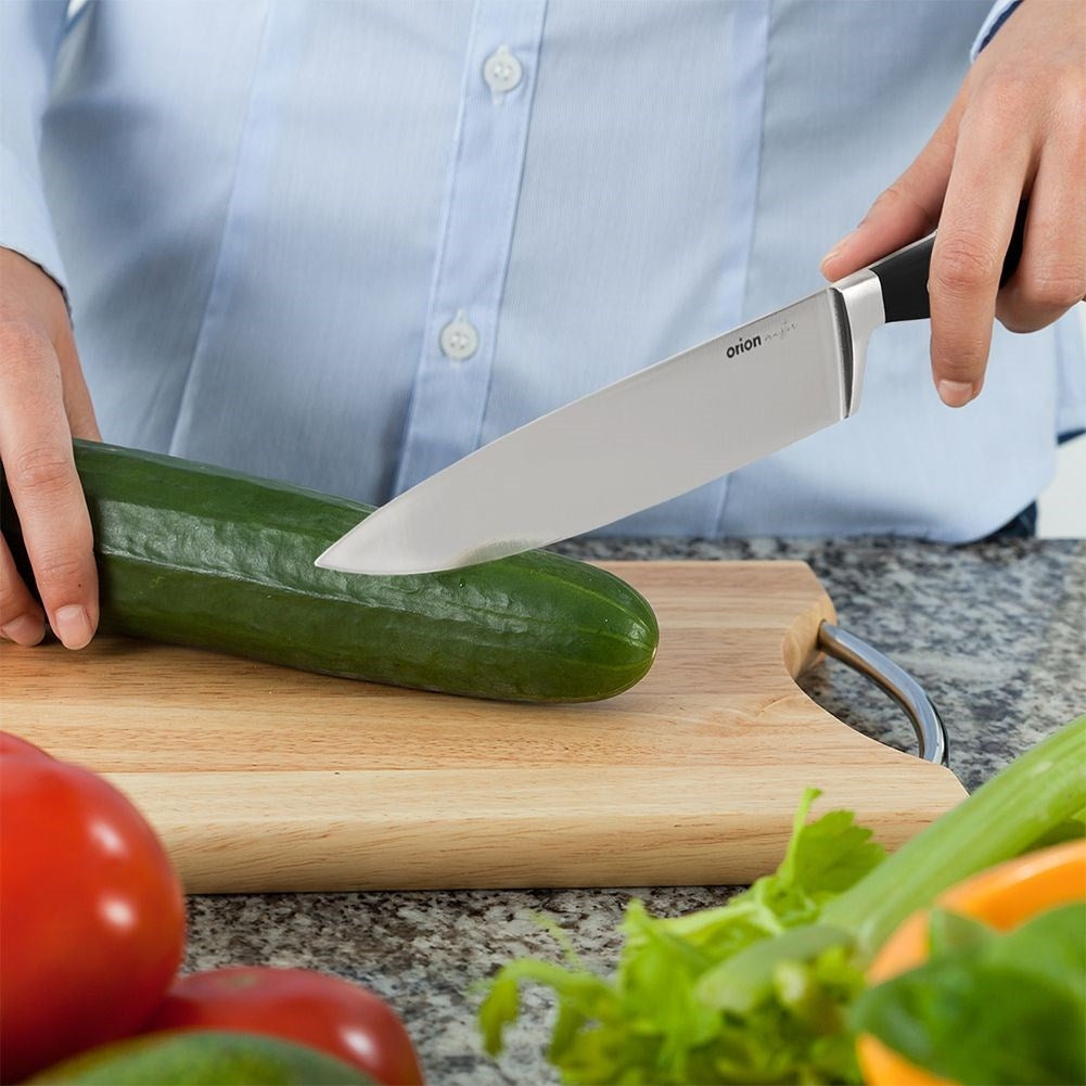 Chef's knife: Stainless steel, robust ABS handle, 3-point rivets