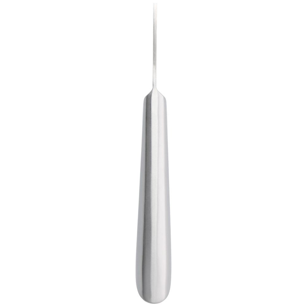 Chef's knife in stainless steel with serrated blade