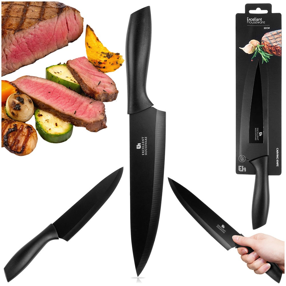 Chef's knife steel black 32 cm