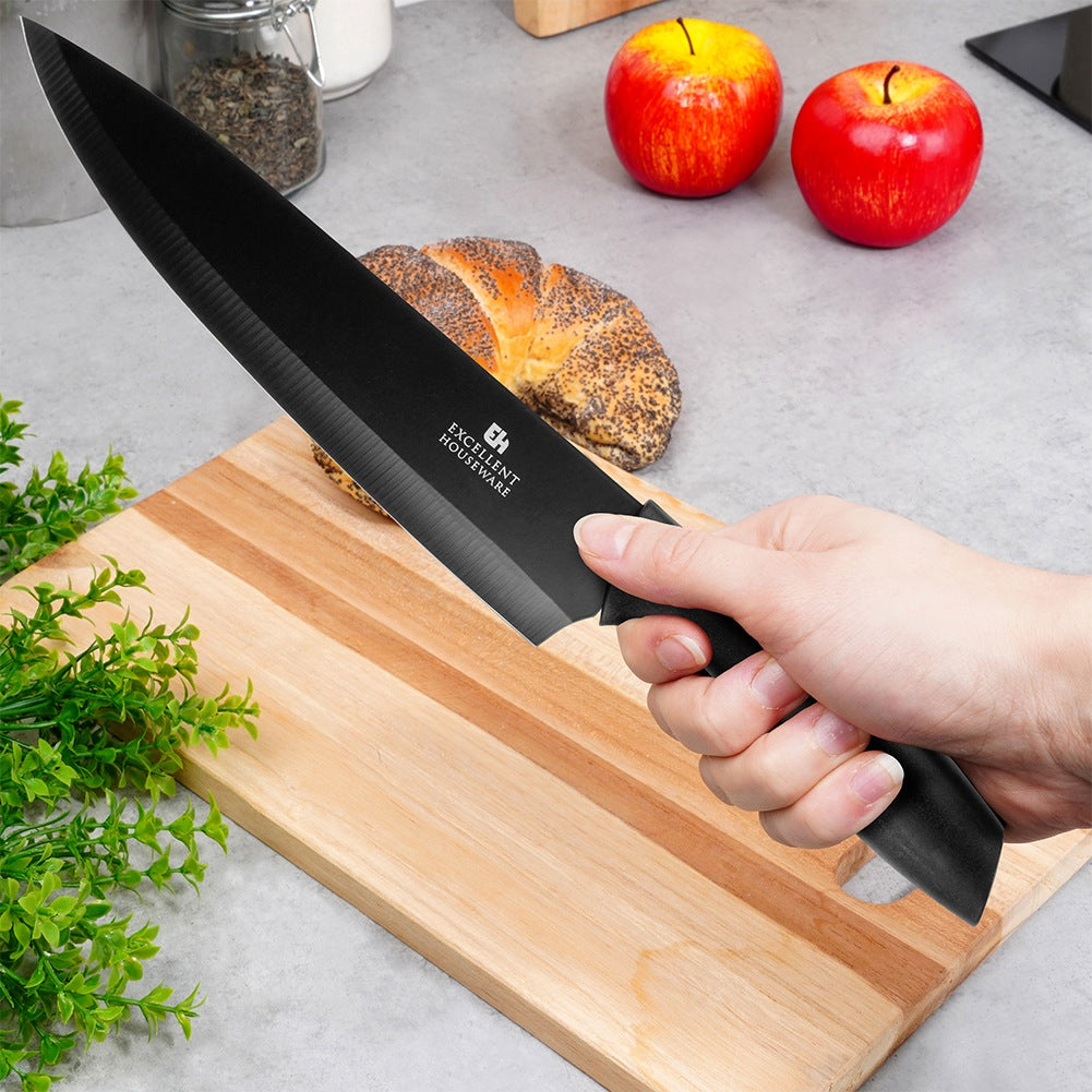 Chef's knife steel black 32 cm