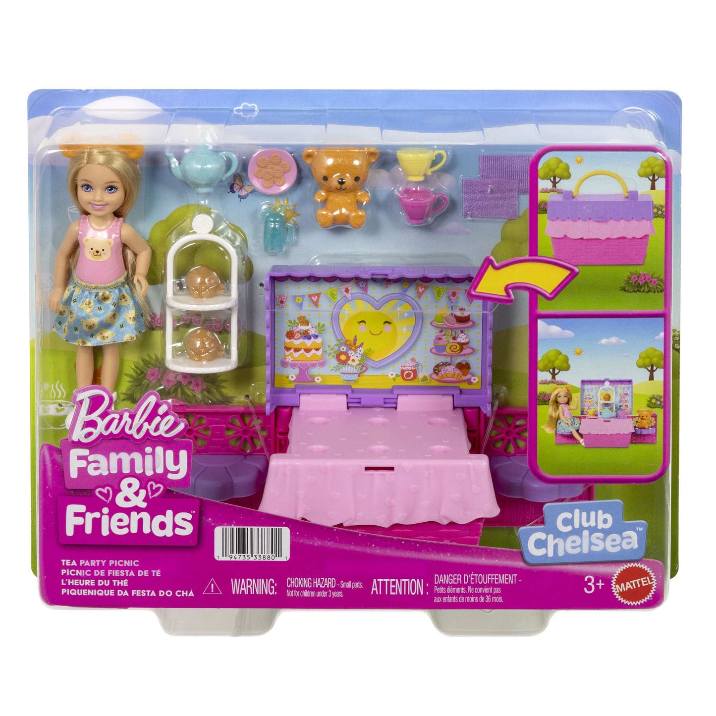 Chelsea Doll Tea Party Picnic Set with Basket & Accessories