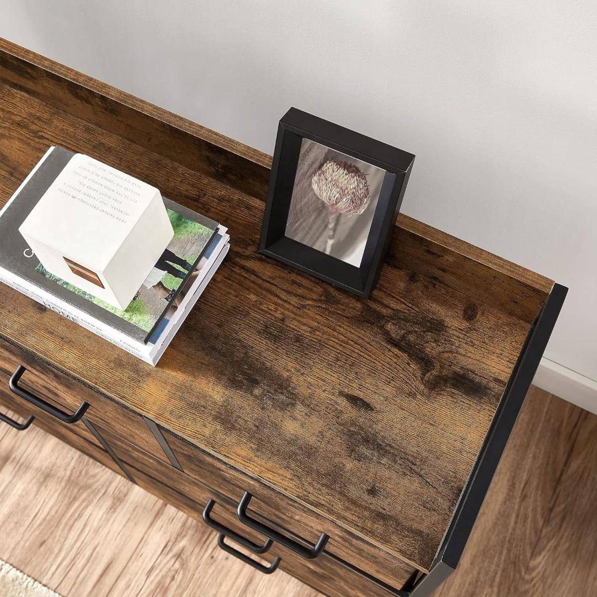 Chest of Drawers, 7-Drawer Rustic Brown for Bedroom