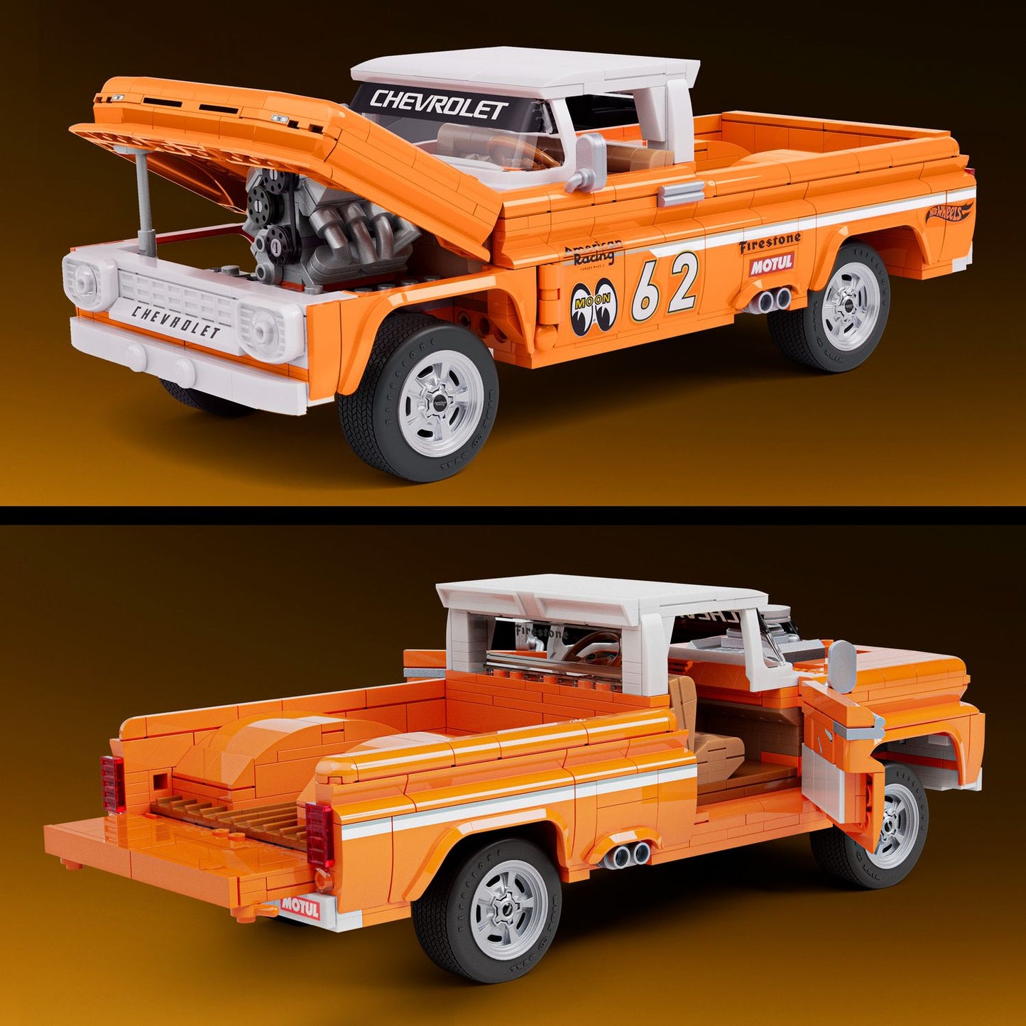 Custom '62 Chevy Model Kit, 1:16 Scale, 854 Parts