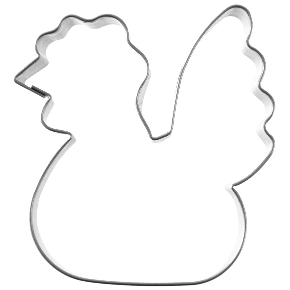 Chicken-shaped cake tin in stainless steel for creative baked goods