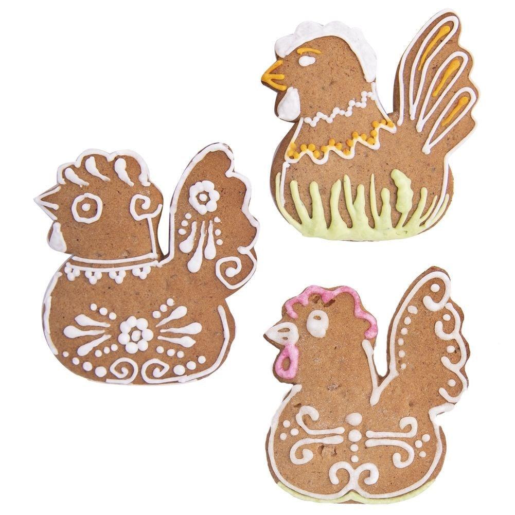 Chicken-shaped cake tin in stainless steel for creative baked goods