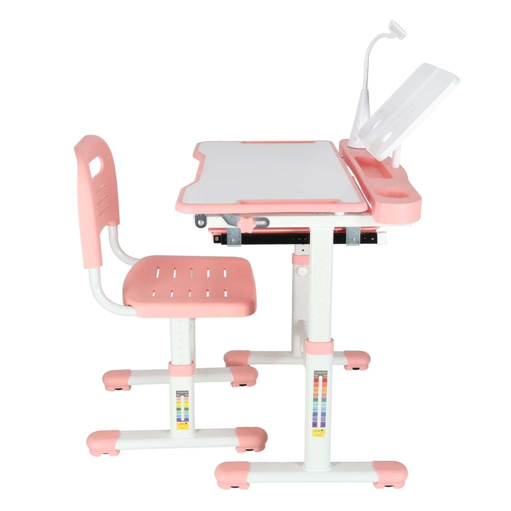 Children's Desk Set with Drawer, Chair, and Lamp