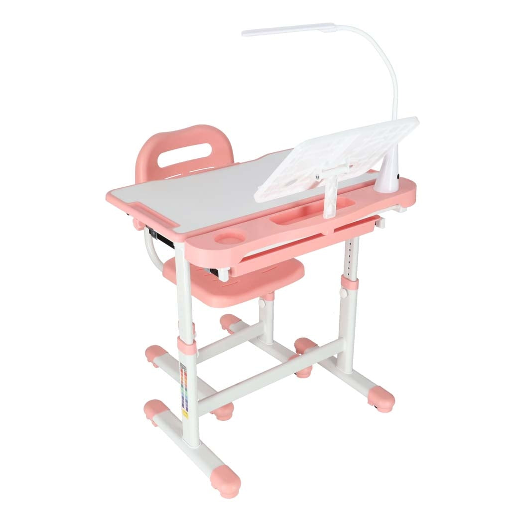 Children's Desk Set with Drawer, Chair, and Lamp