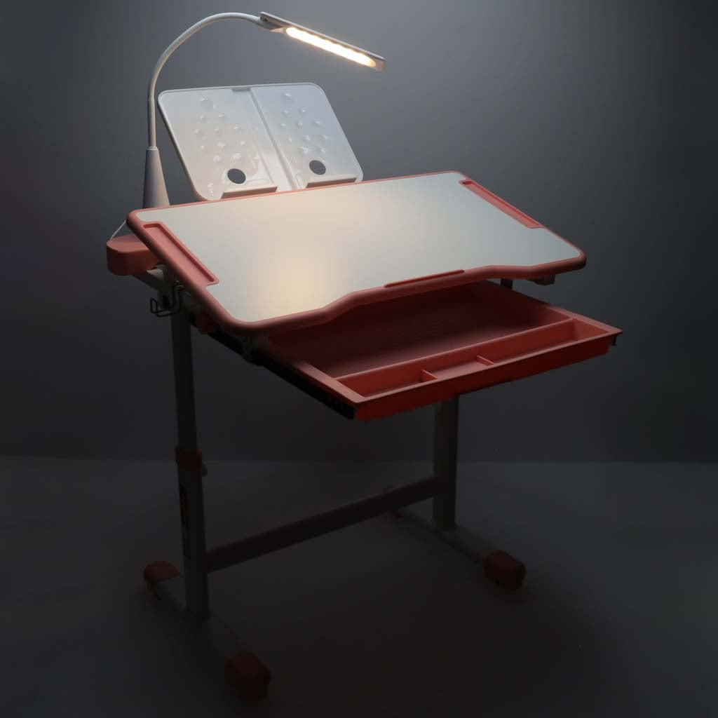 Children's Desk Set with Drawer, Chair, and Lamp