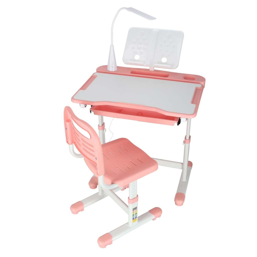 Children's Desk Set with Drawer, Chair, and Lamp