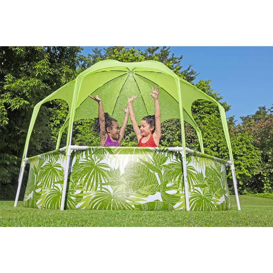 Children's Frame Pool with Canopy, 244x51 cm, PVC