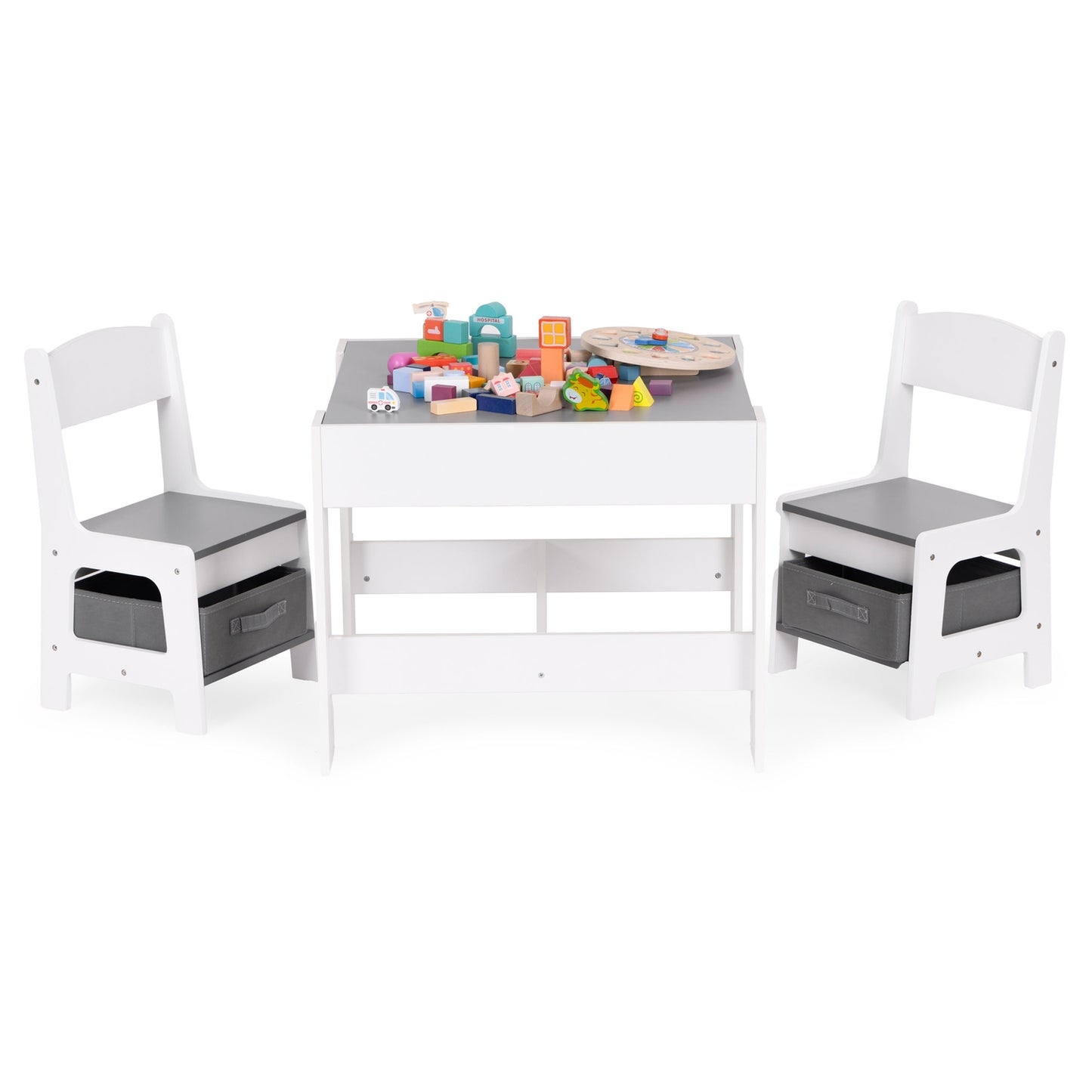 Children’s Furniture Set – Table + 2 Chairs with Chalkboard ECOTOYS