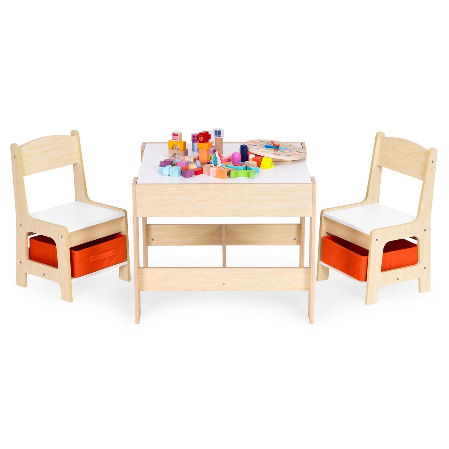 Children’s Furniture Set – Table + 2 Chairs with Chalkboard ECOTOYS