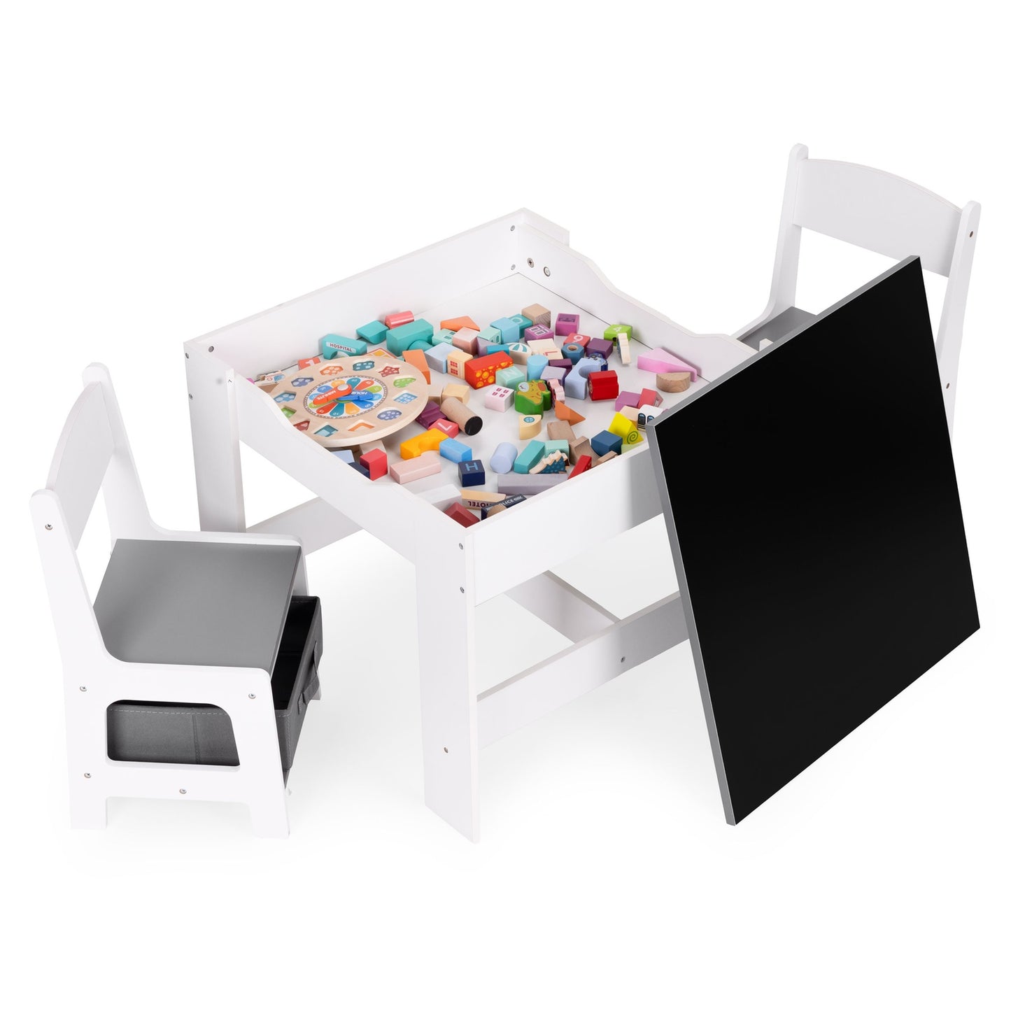 Children’s Furniture Set – Table + 2 Chairs with Chalkboard ECOTOYS