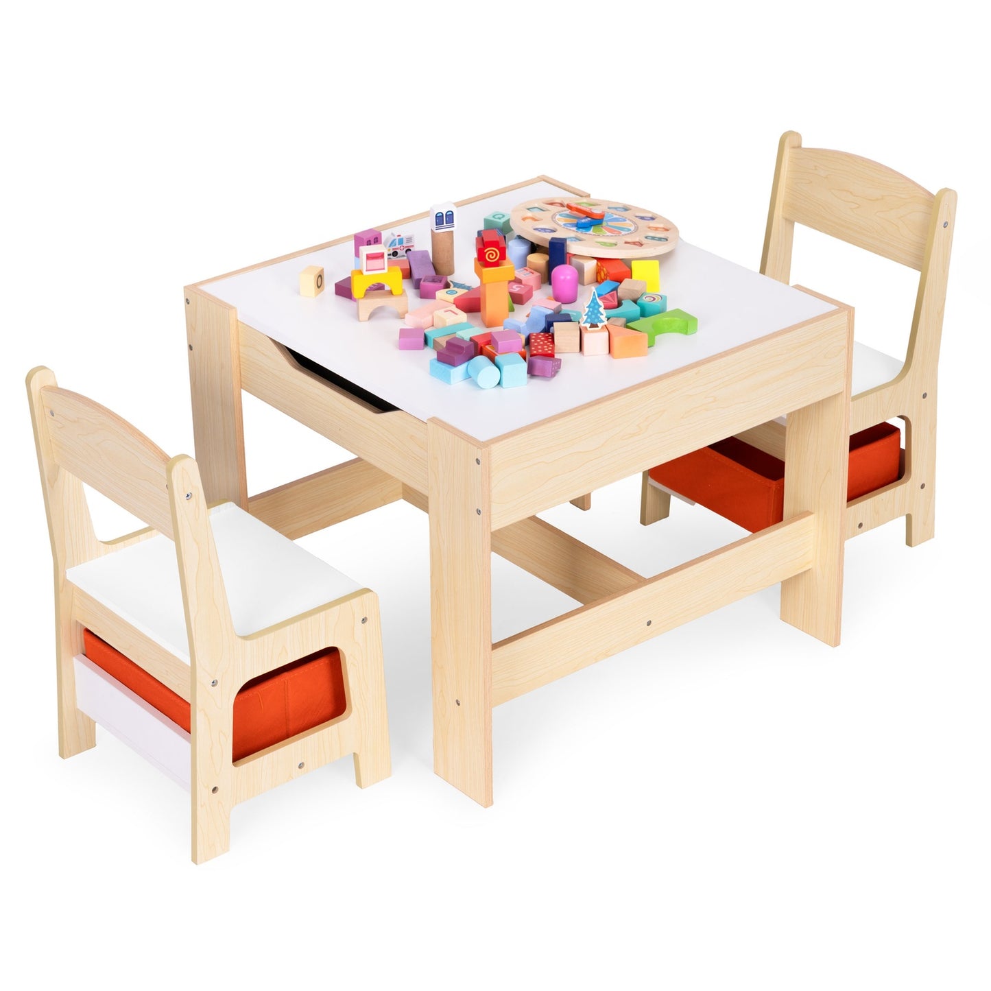 Children’s Furniture Set – Table + 2 Chairs with Chalkboard ECOTOYS
